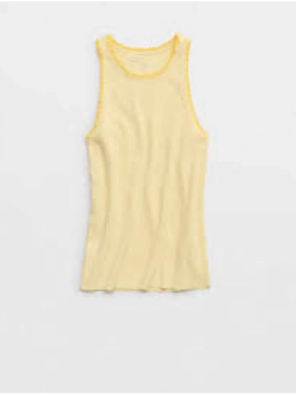 Women’s Yellow Sleeveless Ribbed Tank Top American Eagle NWT yellow